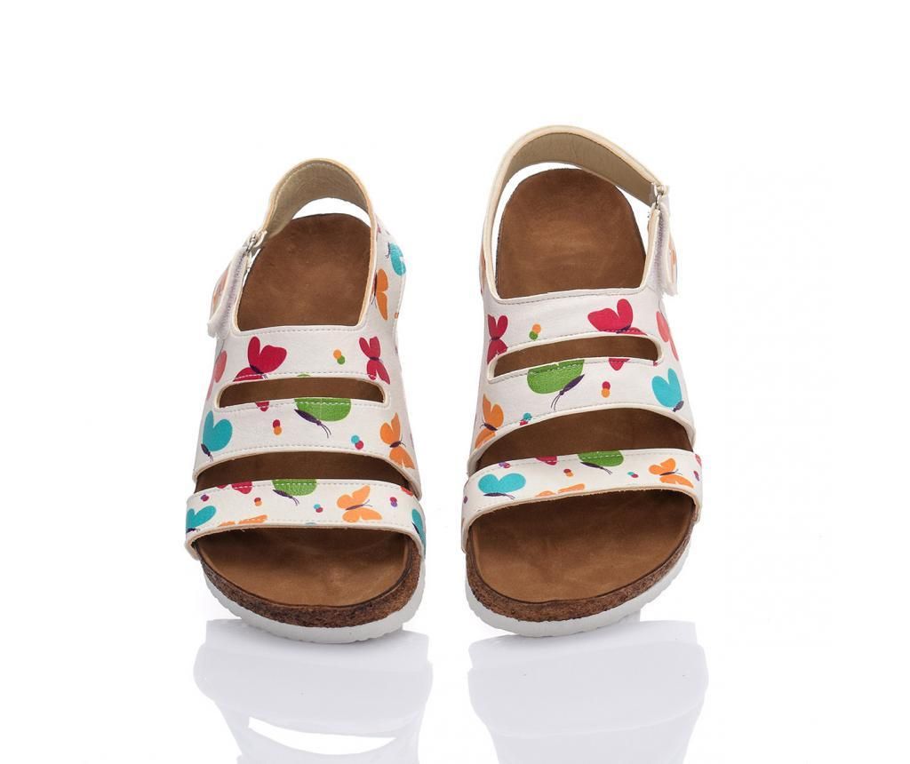 Sandale dama Colored Butterflies 38 – CELLA, Multicolor CELLA
